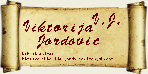 Viktorija Jordović vizit kartica